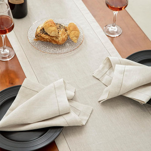Hemstitch Beige Cotton <strong>Linen</strong> Tablecloth Wedding Banquet Reusable Washable <strong>Table</strong> <strong>Cloths</strong> for Events Dinner Custom <strong>Table</strong> Covers - Product Image 3