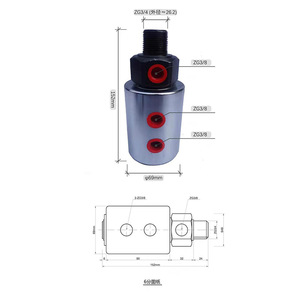 Joint rotatif haute pression XTCG 6 points 30 MPa en acier inoxydable pour machines de moulage par injection - Product Image 2