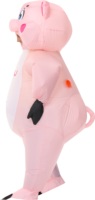 Costume de cochon rose gonflable pour adultes, modèle de dessin animé, 1,5-1,9 m, thème animaux, en polyester