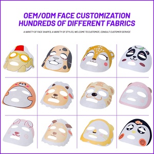 Modello multicolore del fumetto stampa foglio di maschera facciale per i bambini, bambini-fatto con cotone 100% - Product Image 2