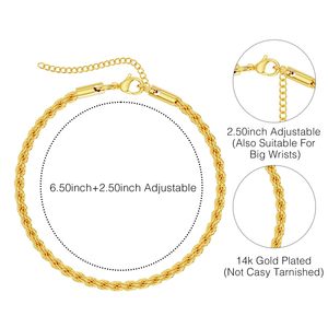 महिलाओं के लिए सोना मढ़वाया स्टेनलेस स्टील फैशन आभूषण सेट बहु-स्तरीय चेन कंगन क्यूबन फिगारो शैलियाँ सरल पायल मनका - Product Image 5