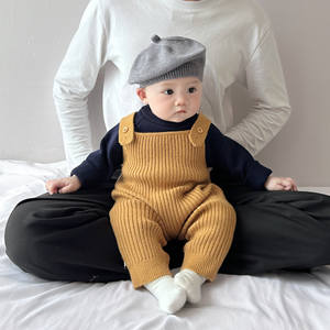 Nuevo mono de primavera estilo coreano para bebés, de viscosa, con cuello y tirantes, para niños y niñas, ropa informal para gatear y jugar. - Product Image 4