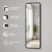 Miroir LED intelligent rectangulaire encadré, mural, avec fonction anti-buée, interrupteur tactile, haut-parleur Bluetooth LED à intensité variable, anti-buée IP44, pour hôtel