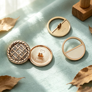 Boutons en alliage de zinc en forme de champignon avec logo personnalisé en relief, boutons métalliques à coudre, accessoires vestimentaires pour vêtements de mode - Product Image 3