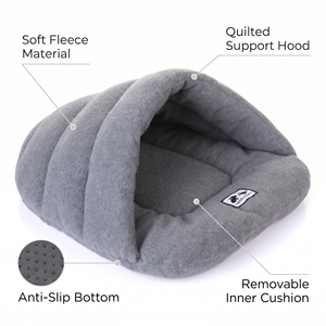 Lit <span class=keywords><strong>pour</strong></span> <span class=keywords><strong>chien</strong></span> de petite et moyenne taille en stock, sac de couchage <span class=keywords><strong>pour</strong></span> chat, nid douillet, respirant, amovible, lavable, lit-caverne <span class=keywords><strong>pour</strong></span> animaux de compagnie - Product Image 1
