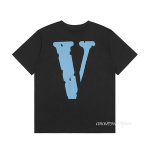 เสื้อยืด V LONE ผู้ชาย ผ้าฝ้าย 100% เสื้อยืดแบรนด์แท้ สตรีทแวร์ ผู้หญิง สไตล์อเมริกัน เสื้อแขนสั้นฤดูร้อน ฮาราจูกุ ฮิปฮอป เสื้อยืด <span class=keywords><strong>Vlone</strong></span> - Product Image 5