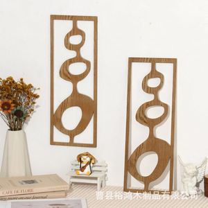 Wooden Wall Mural Irregular Rectangle <b>Retro</b> Home Decor Hanging Art <b>Sign</b> - Product Image 1