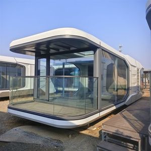 Casa Contenedor Modular de 20 pies con Paneles Sándwich, Diseño de Hotel Cápsula Espacial, Iluminación LED Ambiental y Sistema de Control por Voz - Product Image 2