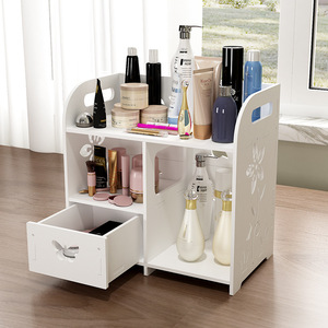 Boîte de <span class=keywords><strong>rangement</strong></span> cosmétique de bureau grande capacité pour salle de bain, dortoir, coiffeuse avec tiroir - Product Image 4