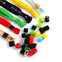 Bracelets d'entrée personnalisés en plastique et tissu pour festivals et événements, avec fermoirs, écologiques et légers