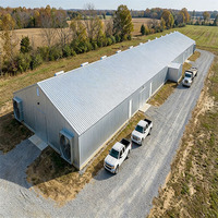 Abri pour bétail en structure acier préfabriquée, hangar à moutons sur mesure, ossature galvanisée, conception de ventilation, bâtiment pour animaux de ferme