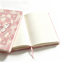 Carnet personnalisé à couverture rigide avec impression papillon, format A5, logo personnalisé pour cadeau