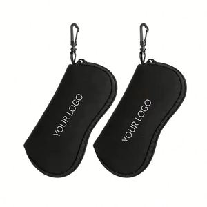 Custom Black Print Neoprene Glasses Bag With Belt Clip for Wedding Favors - Product Image 4