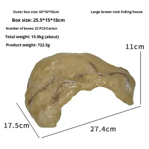 Plateforme de bain pour aquarium de <span class=keywords><strong>tortues</strong></span>, échelle d'escalade, pierre de bain, pente de <span class=keywords><strong>repos</strong></span>, aménagement paysager d'aquarium, cachette, grotte d'escalade pour animaux de compagnie, ornement - Product Image 6
