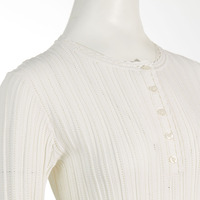 Pull en maille pointelle respirant et fin de haute qualité pour femme, à manches longues évasées, idéal printemps-été, personnalisable OEM/ODM