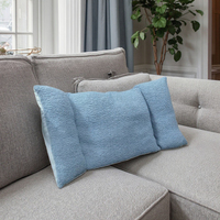 Coussin lombaire et de siège en polaire Teddy à 3 segments, soutien dorsal pour chaise de bureau, oreillers et positionneurs fonctionnels