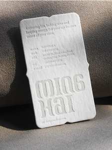 Luxe Kraftpapier Visitekaartje Met Aangepaste Logo Offsetdruk-Bedankt Voor Uw Bestelling Ter Ondersteuning Van Kleine Bedrijven - Product Image 5