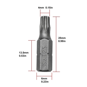 Cacciavite <span class=keywords><strong>a</strong></span> <span class=keywords><strong>stella</strong></span> di precisione S2 in lega di acciaio lotto elettrico prugna fiore testa 6mm T25 Peeling intestazione solido - Product Image 6