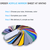 Plaque acrylique miroir unidirectionnel dorée anti-rayures 1,5 mm 2 mm 3 mm 1220x2440 mm
