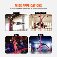 Barra de Baile Giratoria de Acero Resistente con Superficie de Silicona Antideslizante, Equipo Profesional de Pole Dance de 40 mm para Club y Escenario