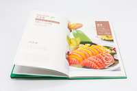 Service d'impression de livres de cuisine à couverture rigide, personnalisé, usine chinoise, Service d'impression de menus de Restaurant