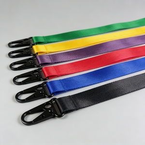 Wholesale Custom Logo Printed <b>Personalized</b> Carabiner <b>Keychain</b> Short Lanyard Carabiner <b>Keychain</b> with Strap Carabiner Hook - Product Image 2