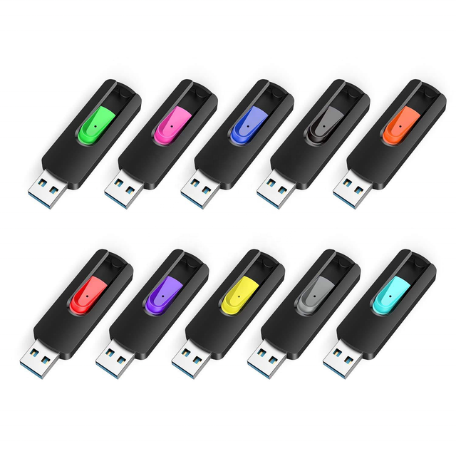 Retractable Plastic USB Flash Drive Custom Color Custom Logo USB2.0 1GB-128GB Wholesale Business Promotional Pendrive