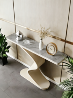 Console d'entrée en métal de style italien, design moderne et minimaliste, pour hall d'entrée, face à la porte, de luxe léger, pour couloir, présentoir mural