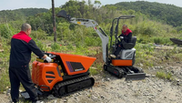 Mini chargeuse à benne basculante 600 kg à livraison rapide 2026, petit transporteur auto-élévateur, brouette à chenilles en caoutchouc, fabrication chinoise, machines