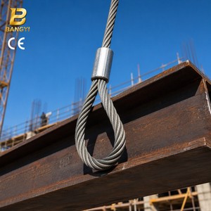 Eslinga de <span class=keywords><strong>Cable</strong></span> de <span class=keywords><strong>Acero</strong></span> de Grado Industrial - <span class=keywords><strong>Cable</strong></span> de <span class=keywords><strong>Acero</strong></span> <span class=keywords><strong>Trenzado</strong></span> Multifilar para Elevación y Remolque Seguros - Product Image 2