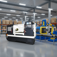 Torno CNC de Alta Precisión para Trabajo Pesado, Torno Horizontal de Bancada Plana Automático, Sistema de Control FANUC GSK