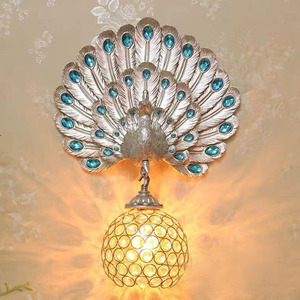 Nouveau design de luxe 2024 d'extérieur alimenté à l'énergie solaire IP65 lampe murale moderne LED boule de cristal oiseau - Product Image 5