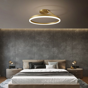 โคมไฟเพดาน LED สไตล์นอร์ดิกมินิมอลสมัยใหม่ รูปทรงกลม สำหรับห้องนอน ห้องนั่งเล่น - Product Image 2