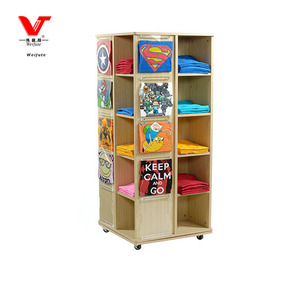 Tùy Chỉnh <span class=keywords><strong>MDF</strong></span> Miễn Phí Đứng Xoay T Áo Sơ Mi Hiển Thị Giá - Product Image 2