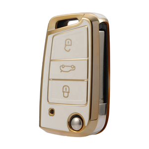 Guscio in TPU Stile Business per <span class=keywords><strong>Volkswagen</strong></span> VW Skoda SEAT Golf <span class=keywords><strong>Polo</strong></span> 8, Cover per Chiave a Scatto 2011-2014 - Product Image 5