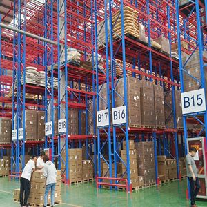 Rak gudang penyimpanan palet logam, tugas berat, rak gudang, palet baja industri, dapat disesuaikan - Product Image 3