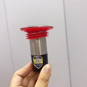 Núcleo de desagüe de piso de acero inoxidable 304, cilíndrico, antiolores, con filtro, para desagüe de baño - Product Image 2