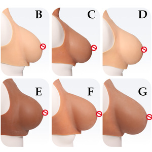 Silicone Poitrine Forme Coton Rempli Plastron Col Rond Seins Artificiels pour Crossdresser Transgenre Drag Queen Shemale - Product Image 6