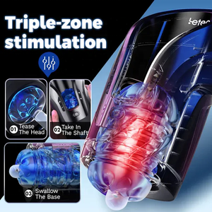 Leten Cannon King Mini lujo 36 modos juguete para adultos masturbador masculino eléctrico succión automática empuje sonido realista - Product Image 6