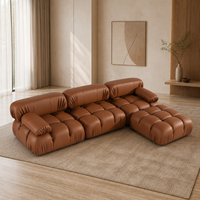Canapé modulaire compressé sous vide, style nuage, assise profonde, canapé en tissu doux, livré en boîte, meuble gain de place pour appartement
