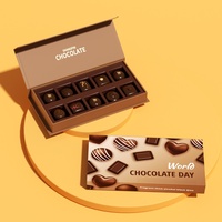 Emballage cadeau en chocolat écologique personnalisé, boîte en papier rigide magnétique de luxe en forme de livre, recyclable, avec doublure en éponge et inserts en plastique