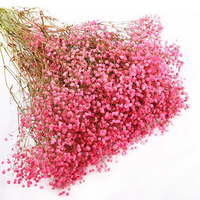 100g par bouquet, fleurs de gypsophile préservées, colorées rose et blanc, toucher réel, souffle de bébé
