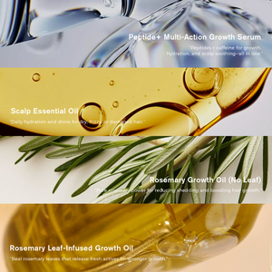 Sérum capillaire à base de plantes Huile de traitement de repousse des cheveux Vegan Anti-pelliculaire Nourrissant Peptides Prévention de la perte de cheveux Huile essentielle de croissance des cheveux - Product Image 5