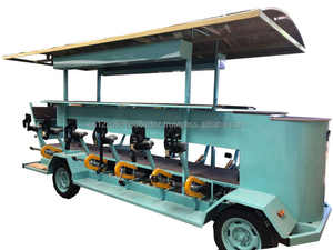 Bicicleta de Cerveza para Fiestas, 4 Ruedas, Ciclo Turístico en Grupo, Bicicleta de Cerveza con Pedales para Pasajeros, Bicicleta Móvil para Tours de Cerveza, en Existencia - Product Image 3