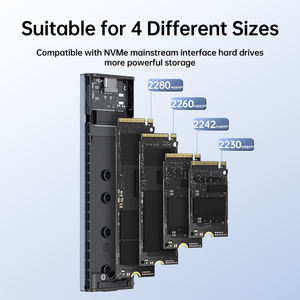 Aluminium Aloi alat gratis USB3.<span class=keywords><strong>2</strong></span> Gen <span class=keywords><strong>2</strong></span> tipe-c ke M.<span class=keywords><strong>2</strong></span> M Key M.<span class=keywords><strong>2</strong></span> Ssd NVME NGFF kandang - Product Image 2