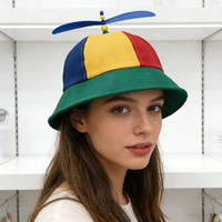 Sombreros de Pescador Unisex Multicolor con Diseño de Hélice, Gorras Casuales para Exteriores, Sombrero para el Sol