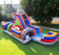 Parcours d'obstacles gonflable en PVC écologique, personnalisable pour événements sportifs, carnavals scolaires et locations de fêtes