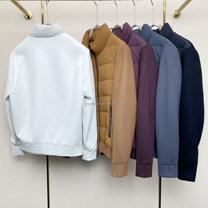 เสื้อแจ็คเก็ตดาวน์น้ำหนักเบาสำหรับผู้ชาย แขนเสื้อถักแบบไฮบริด ทรงพัฟเฟอร์ ด้านหน้าแบบควิลท์ แจ็คเก็ตลำลองสำหรับฤดูหนาว - Product Image 3