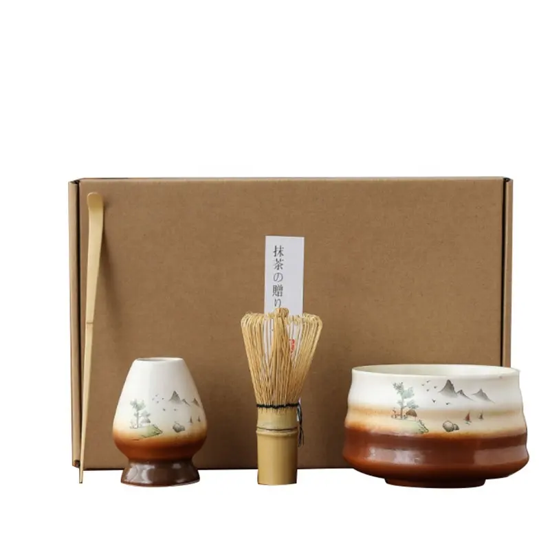 Traditional Japanese Ceremony Bamboo Matcha Powder Whisk Green Tea Chasen Brush Tools Tea Sets Green Tea Set Accessories