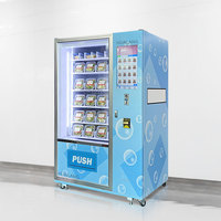 Distributeur automatique HUALANG 24h/24 grande capacité, distributeur automatique de collations et de salades avec accepteur de pièces/espèces
